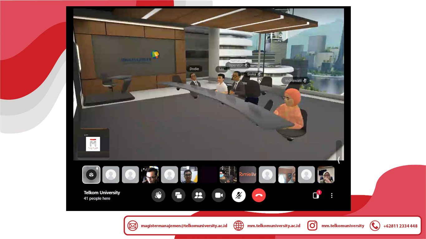 MM FEB Telkom University gelar Rapat Pengampuan Dosen di Metaverse