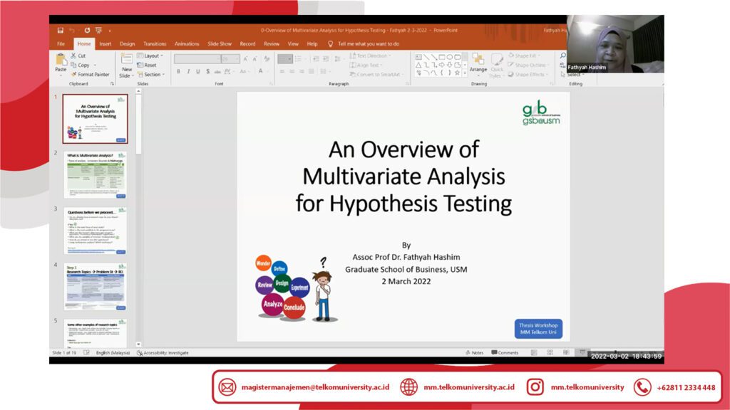 Workshop Thesis Dr. Fathyah Hashim