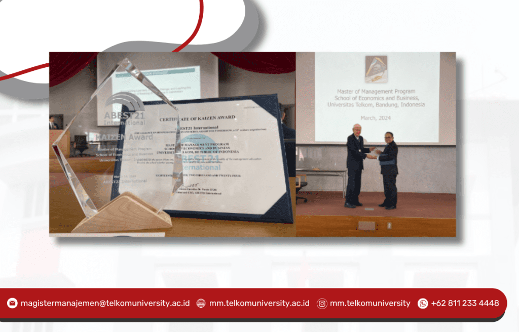 Magister Manajemen Telkom University Raih 'Kaizen Award' dari ABEST21 Internasional!