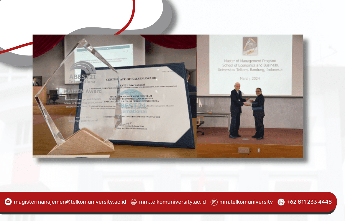 Magister Manajemen Telkom University Raih ‘Kaizen Award’ dari ABEST21 Internasional!